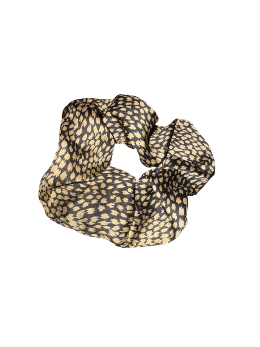 Classic Printed Scrunchie in Black and Cream